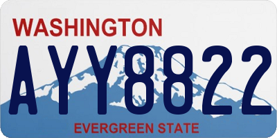 WA license plate AYY8822