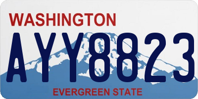 WA license plate AYY8823