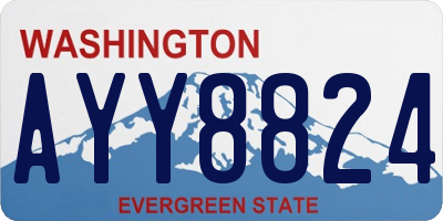 WA license plate AYY8824