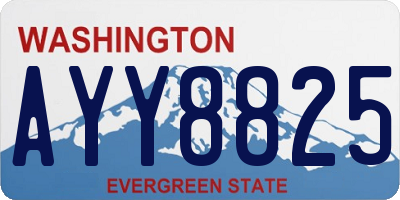 WA license plate AYY8825