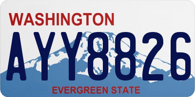 WA license plate AYY8826