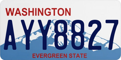 WA license plate AYY8827