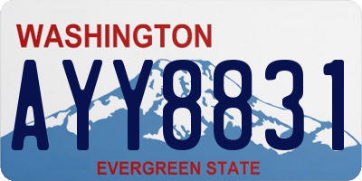 WA license plate AYY8831