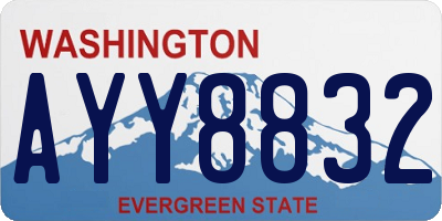 WA license plate AYY8832