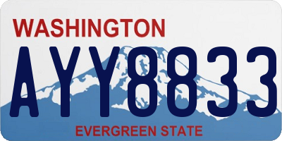 WA license plate AYY8833