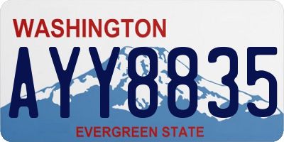 WA license plate AYY8835