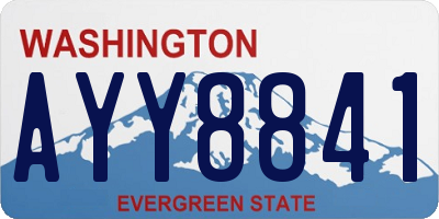 WA license plate AYY8841