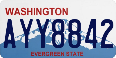 WA license plate AYY8842