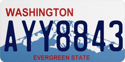 WA license plate AYY8843