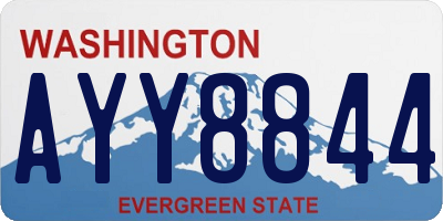 WA license plate AYY8844