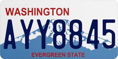 WA license plate AYY8845