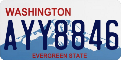 WA license plate AYY8846