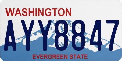 WA license plate AYY8847