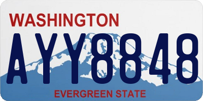 WA license plate AYY8848