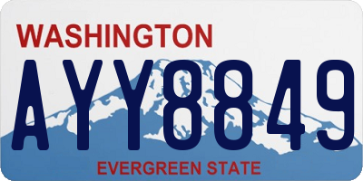 WA license plate AYY8849