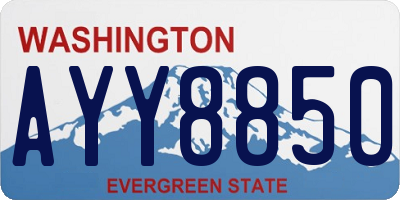 WA license plate AYY8850