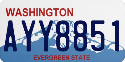 WA license plate AYY8851