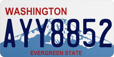 WA license plate AYY8852