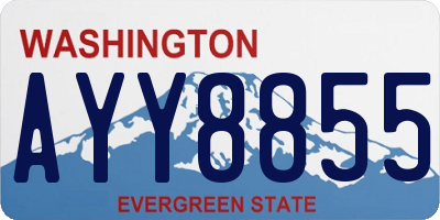 WA license plate AYY8855