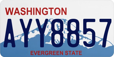 WA license plate AYY8857