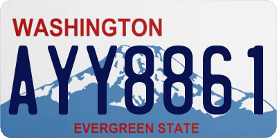 WA license plate AYY8861