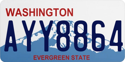 WA license plate AYY8864