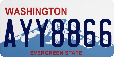 WA license plate AYY8866