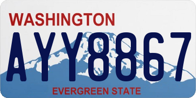 WA license plate AYY8867