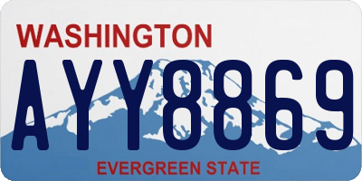 WA license plate AYY8869