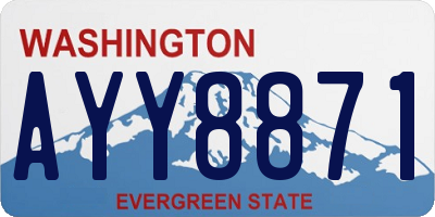 WA license plate AYY8871