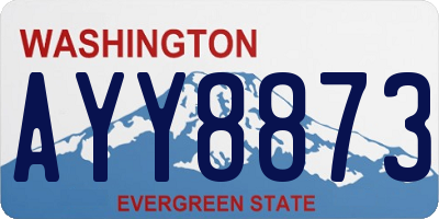 WA license plate AYY8873