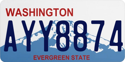 WA license plate AYY8874