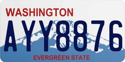 WA license plate AYY8876