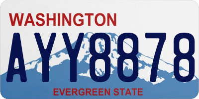 WA license plate AYY8878