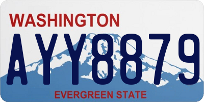 WA license plate AYY8879