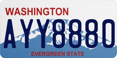 WA license plate AYY8880