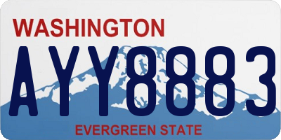 WA license plate AYY8883