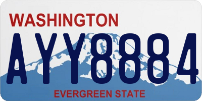 WA license plate AYY8884