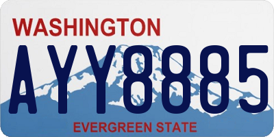 WA license plate AYY8885