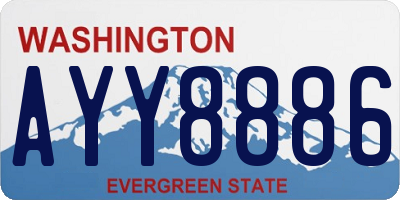 WA license plate AYY8886