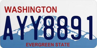 WA license plate AYY8891