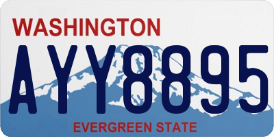 WA license plate AYY8895