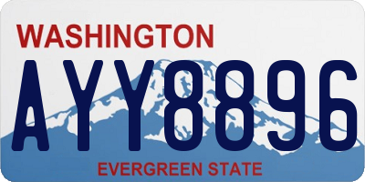 WA license plate AYY8896