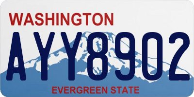 WA license plate AYY8902