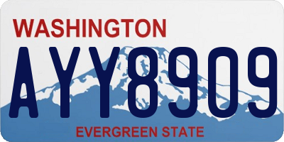 WA license plate AYY8909