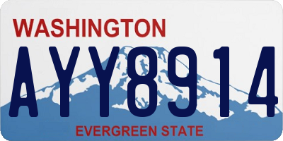 WA license plate AYY8914