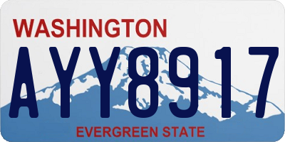 WA license plate AYY8917