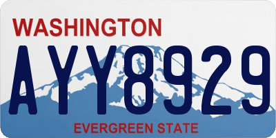 WA license plate AYY8929