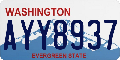 WA license plate AYY8937