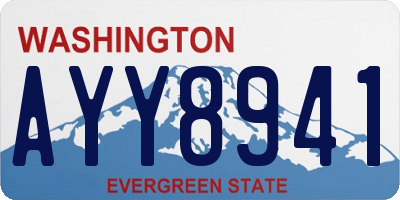 WA license plate AYY8941